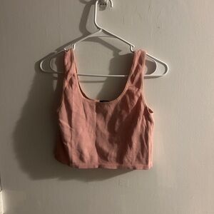 Ardene Fitted Pink Crop Tank Top